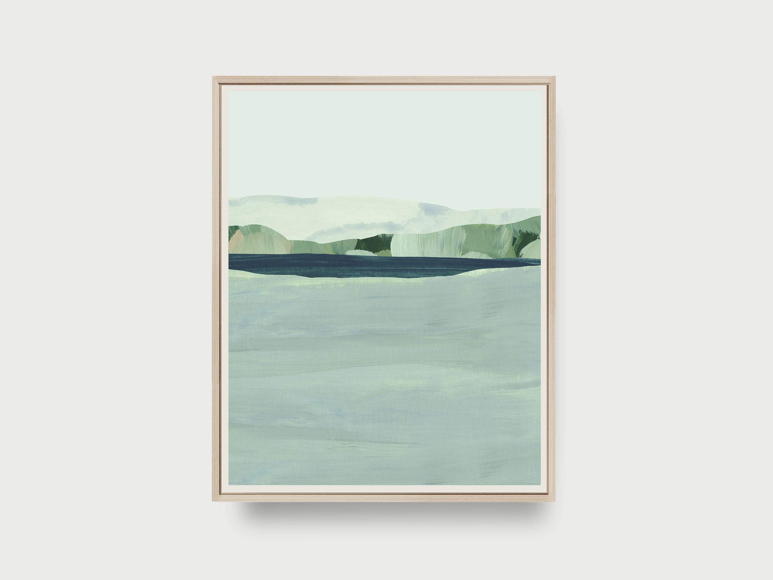 modern and minimal lake view art print